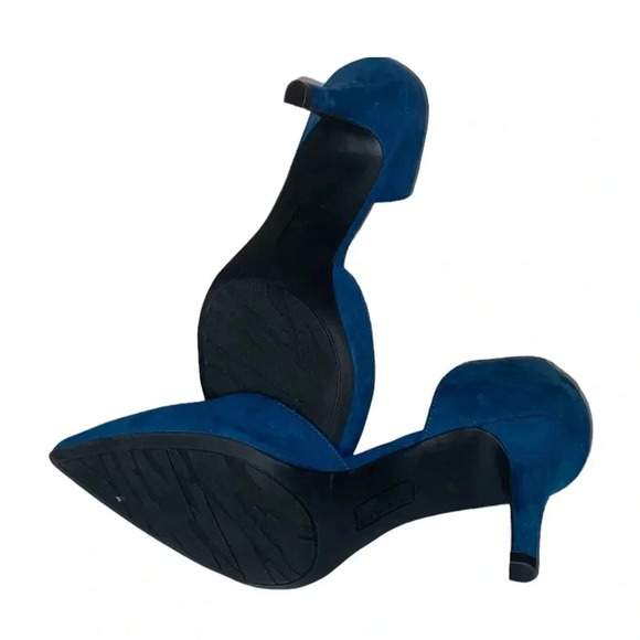ANNE KLEIN | iflex 1551 Combat Blue Suede Pump Heel Size 9M (NWOB) - Picture 5 of 7